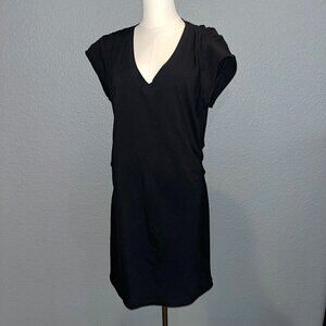 ATHLETA Effortless Tee Dress - Black - New with tags - Size Large Petite  LP